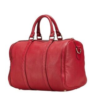 Gucci Bag Leather ssima Handbag Red Shoulder